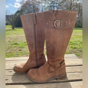 Harley-Davidson Keyser Brown Leather Knee-High Boots Women’s Size 6